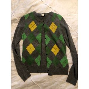 J.crew Plaid Button Down Sweater